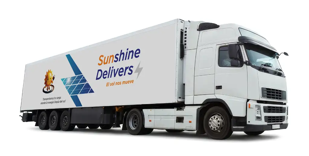 Transporte de carga eléctrico 100% solar